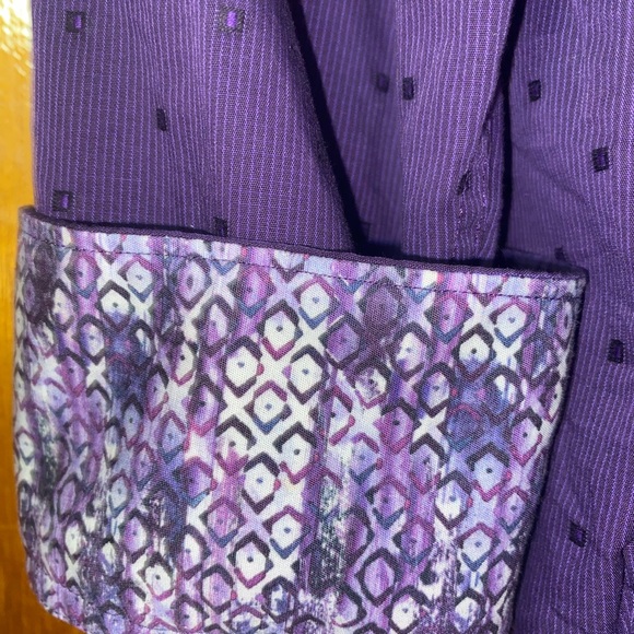 Robert Graham Men’s Casual Button Down Shirt 3XL in Purple with Geometric Cuffs - Picture 4 of 5